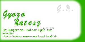 gyozo matesz business card